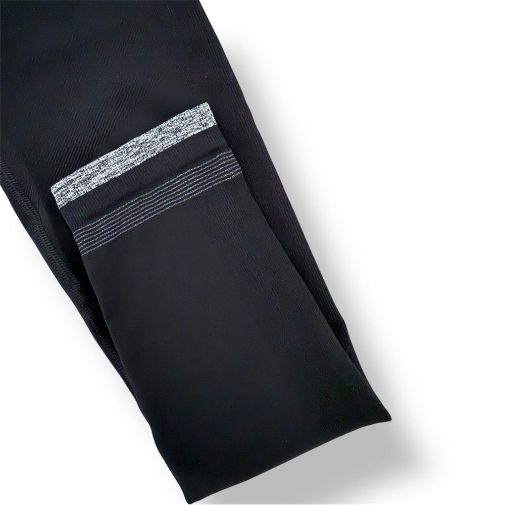 Athleta Andes Tight High Rise Leggings Black Size S Ribbed Warm Reflective - Picture 7 of 9